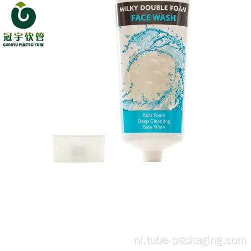 Cosmetische plastic tube van 100 ml voor transparante verpakkingen van gezicht